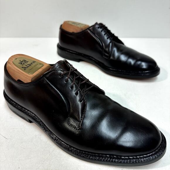 FULLY RESOLED Alden 990 Color 8 Shell Cordovan Plain Toe Blucher EUC Made USA 7 - Picture 5 of 12